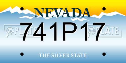 741P17 Nevada License Plate