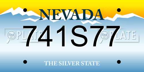 741S77 Nevada License Plate