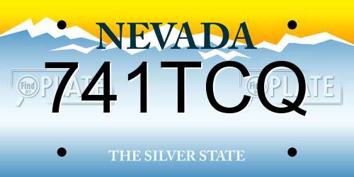 741TCQ Nevada License Plate