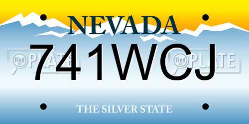 741WCJ Nevada License Plate