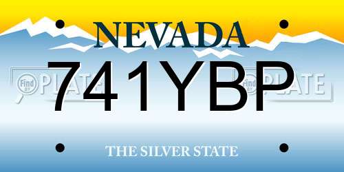 741YBP Nevada License Plate