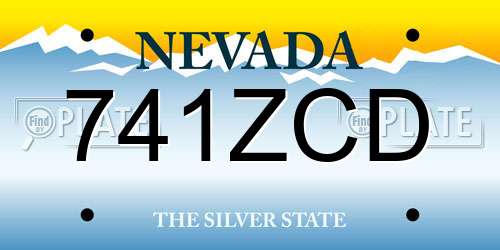 741ZCD Nevada License Plate