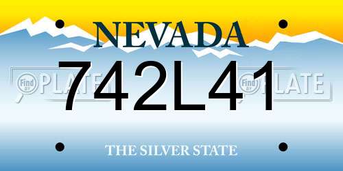742L41 Nevada License Plate