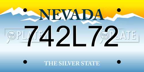 742L72 Nevada License Plate