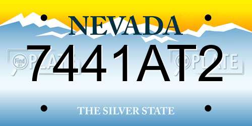 7441AT2 Nevada License Plate