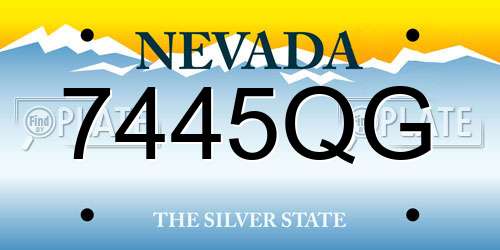 7445QG Nevada License Plate
