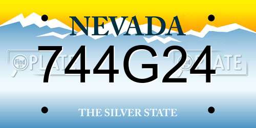 744G24 Nevada License Plate