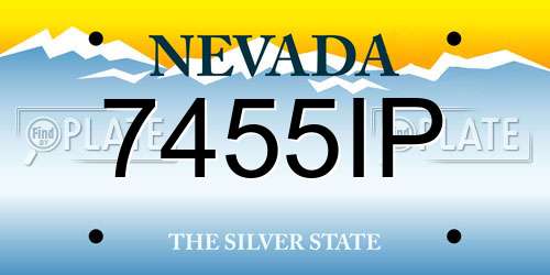 7455IP Nevada License Plate