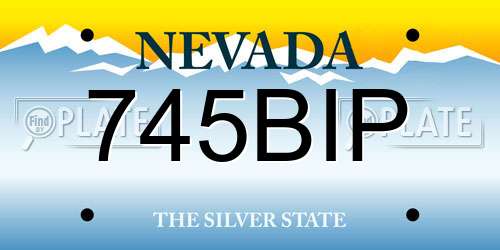 745BIP Nevada License Plate