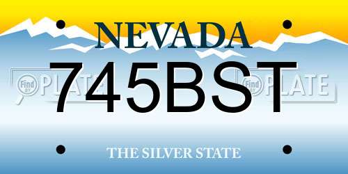 745BST Nevada License Plate