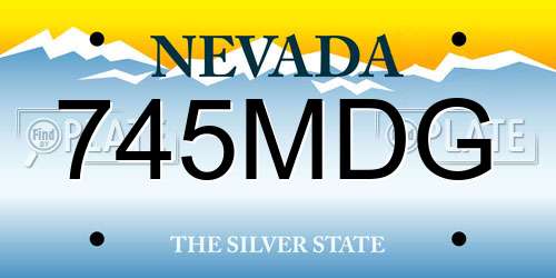 745MDG Nevada License Plate