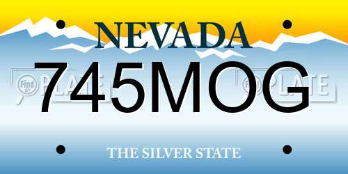 745MOG Nevada License Plate
