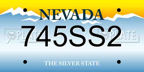 745SS2 Nevada License Plate