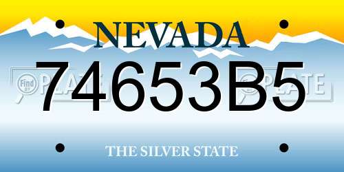 74653B5 Nevada License Plate