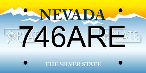 746ARE Nevada License Plate