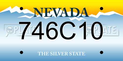 746C10 Nevada License Plate