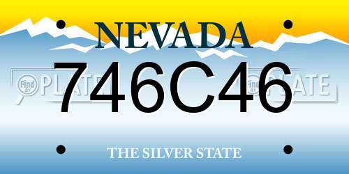 746C46 Nevada License Plate