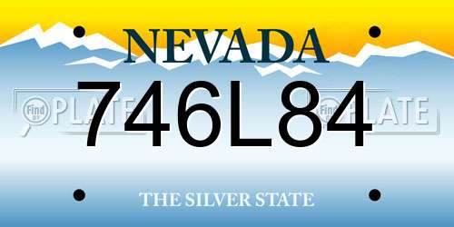 746L84 Nevada License Plate