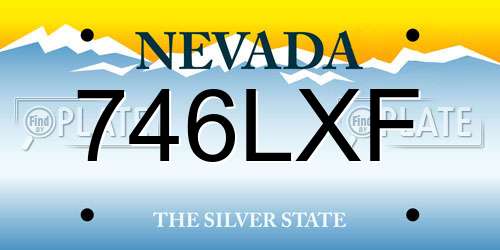 746LXF Nevada License Plate