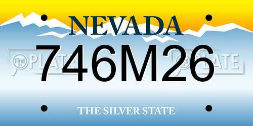 746M26 Nevada License Plate