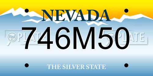 746M50 Nevada License Plate