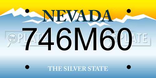 746M60 Nevada License Plate