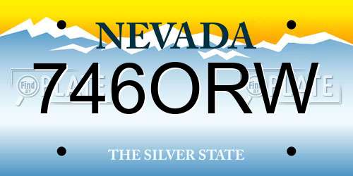 746ORW Nevada License Plate