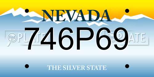 746P69 Nevada License Plate