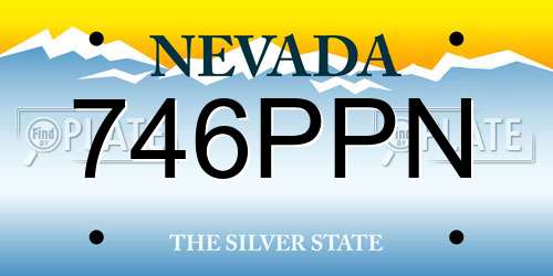 746PPN Nevada License Plate