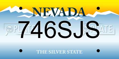 746SJS Nevada License Plate