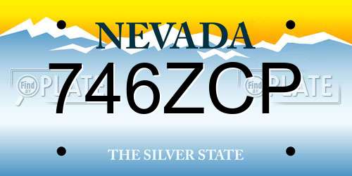 746ZCP Nevada License Plate