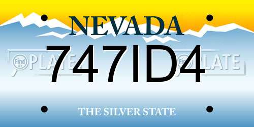 747ID4 Nevada License Plate