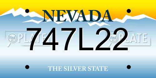 747L22 Nevada License Plate