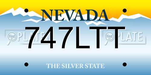 747LTT Nevada License Plate