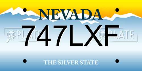 747LXF Nevada License Plate