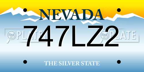 747LZ2 Nevada License Plate