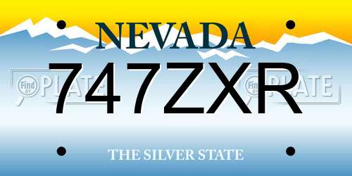 747ZXR Nevada License Plate