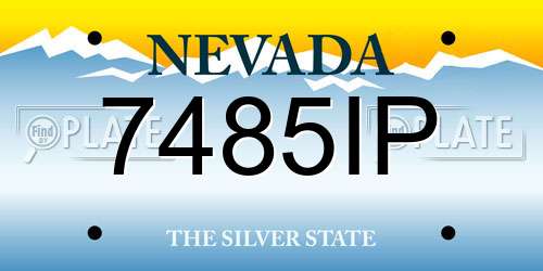 7485IP Nevada License Plate