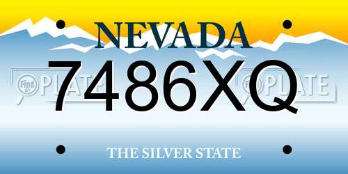 7486XQ Nevada License Plate