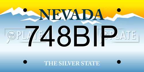748BIP Nevada License Plate