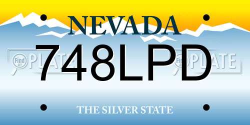 748LPD Nevada License Plate