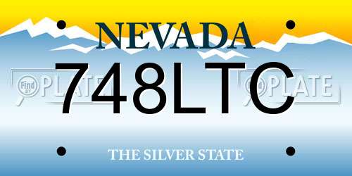 748LTC Nevada License Plate