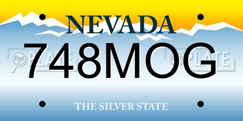 748MOG Nevada License Plate