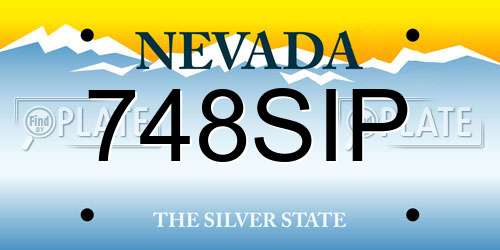 748SIP Nevada License Plate