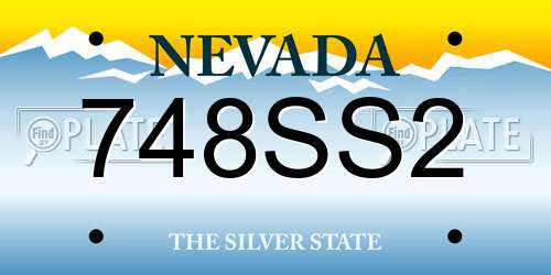 748SS2 Nevada License Plate
