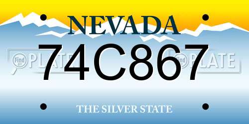 74C867 Nevada License Plate