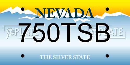 750TSB Nevada License Plate