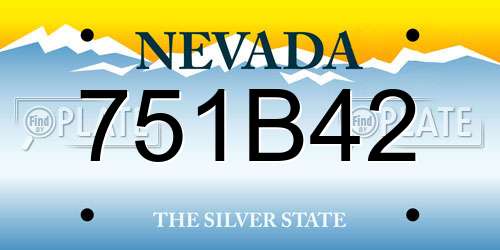 751B42 Nevada License Plate