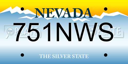 751NWS Nevada License Plate