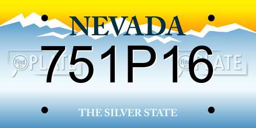 751P16 Nevada License Plate